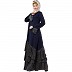 Designer Frilled abaya- Navy Blue Designer Frilled abaya- Navy Blue